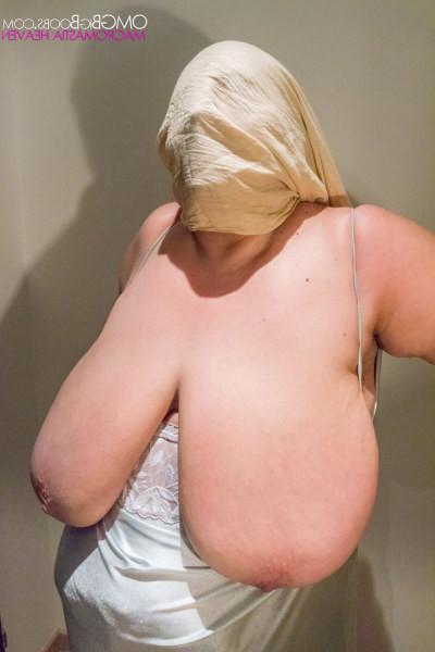 15P Chubby amateur covered in dough shows off giant boobs