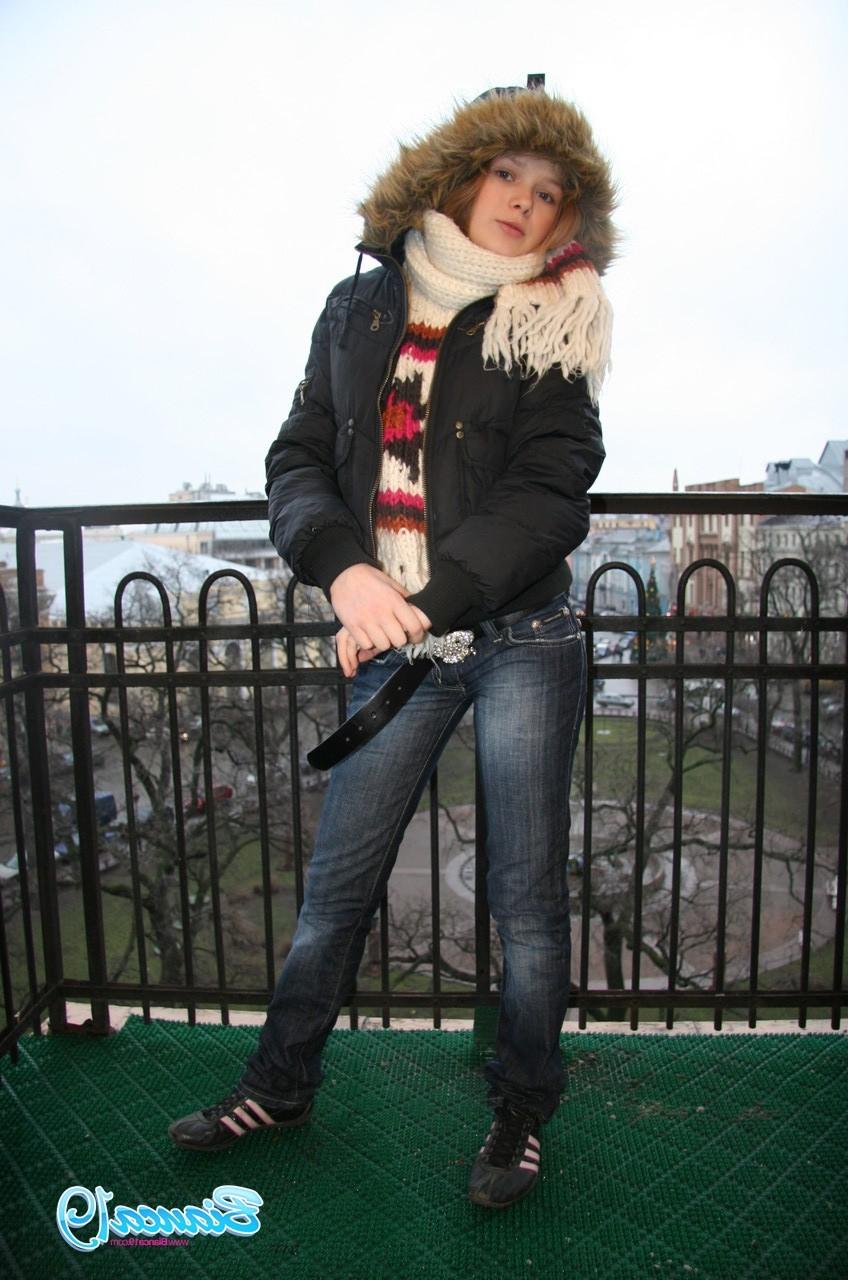 16P Cute nineteen year old teen in jacket