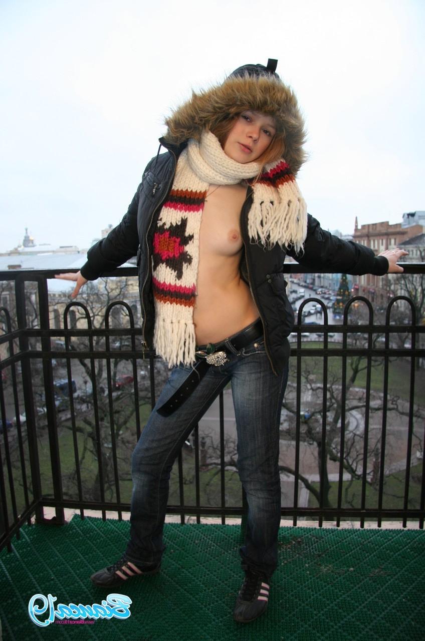 16P Cute nineteen year old teen in jacket