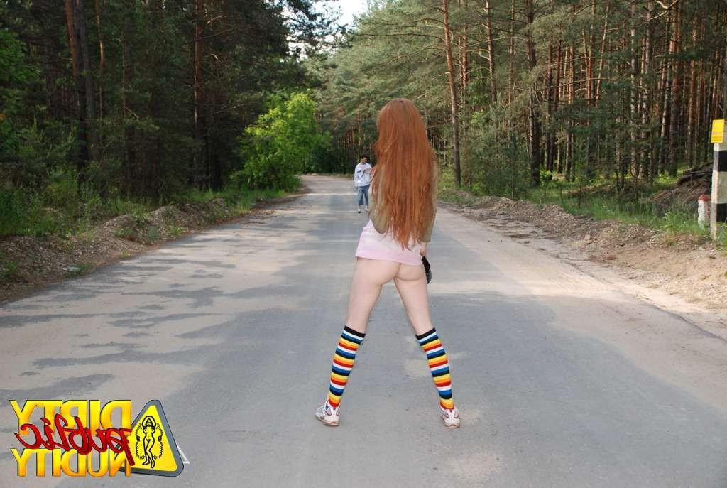15P Milena is being naughty in public