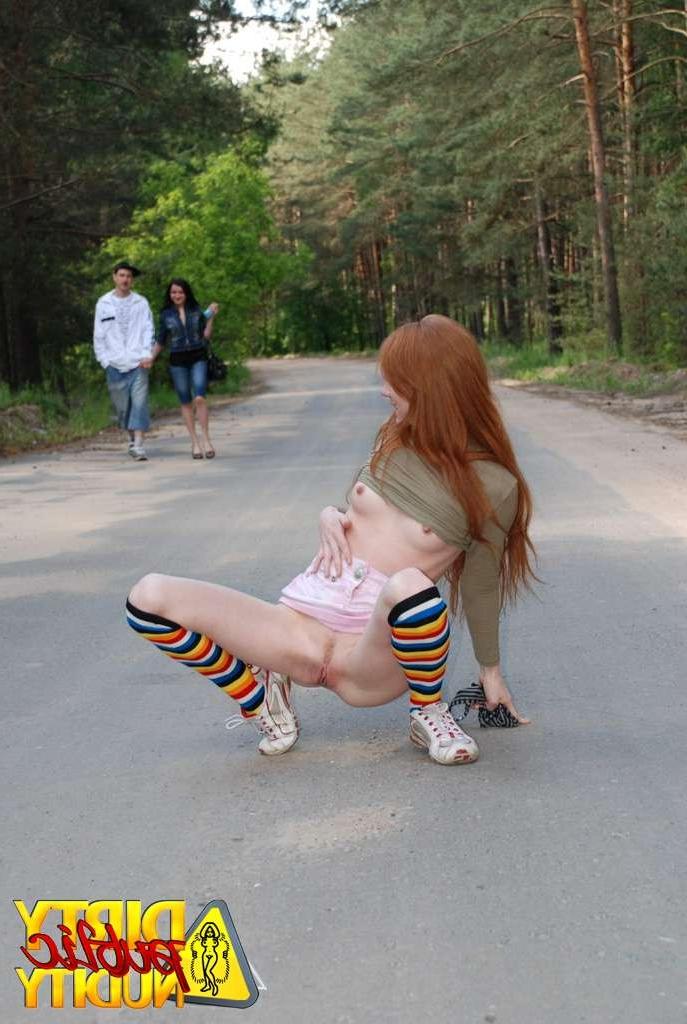 15P Milena is being naughty in public