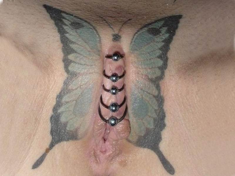13P pierced and tattooed amateur pussies