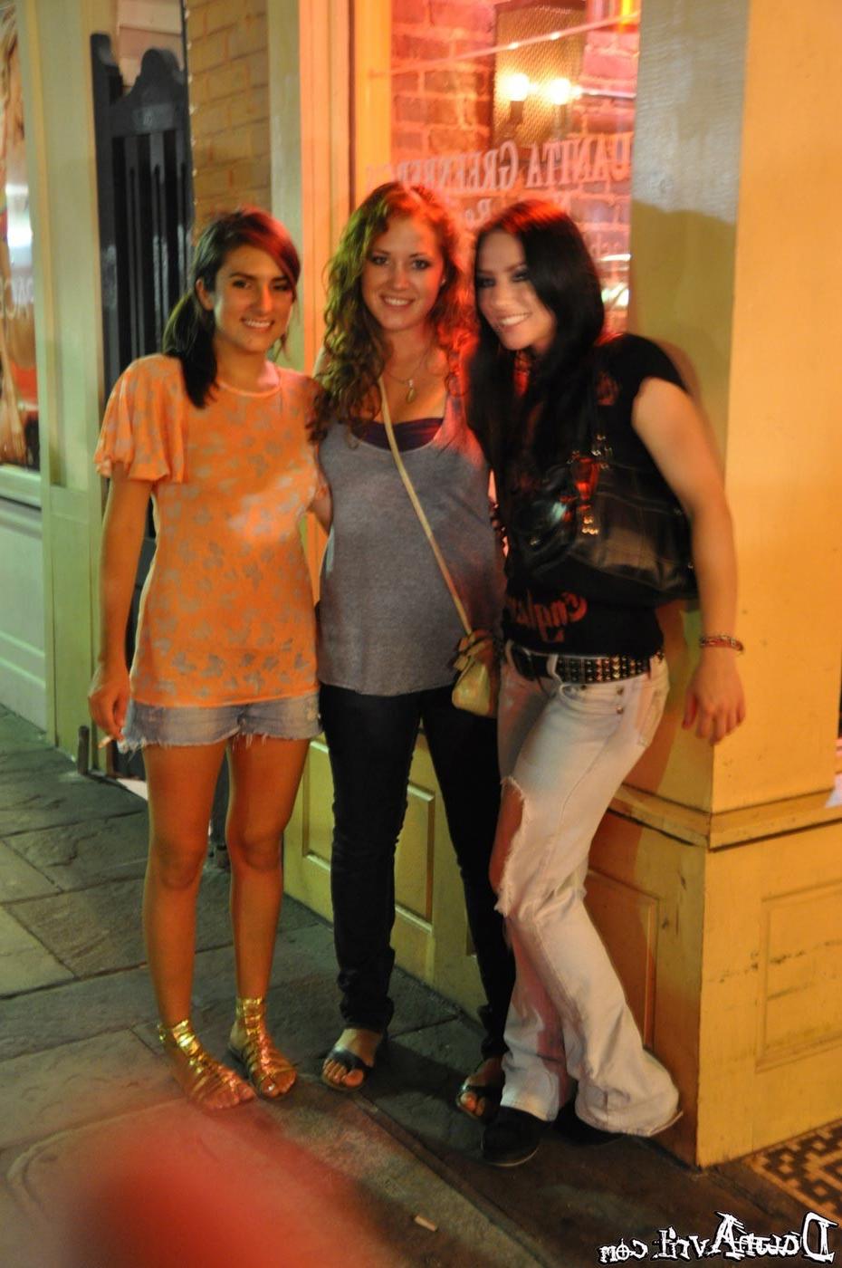 16P Drunk girls flash in public