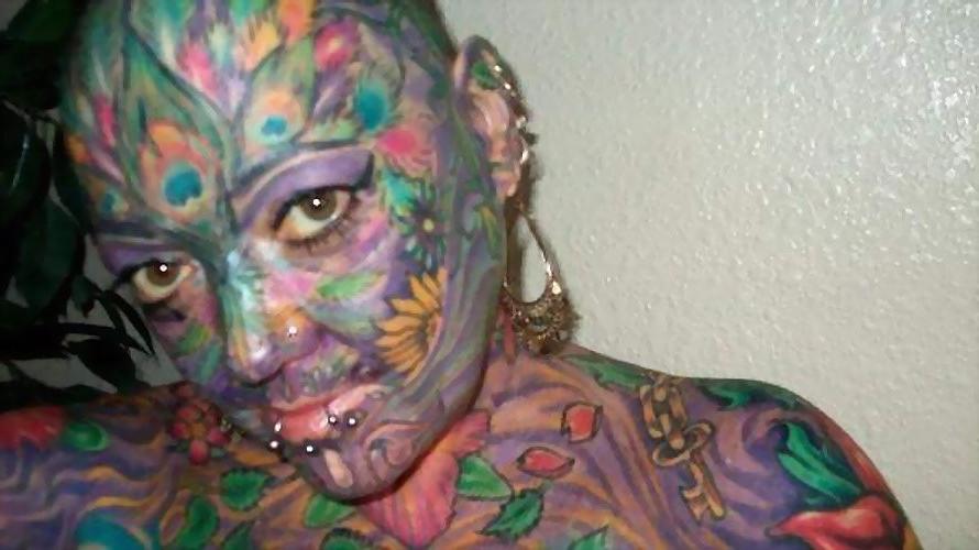 18P extremely tattooed and pierced heads
