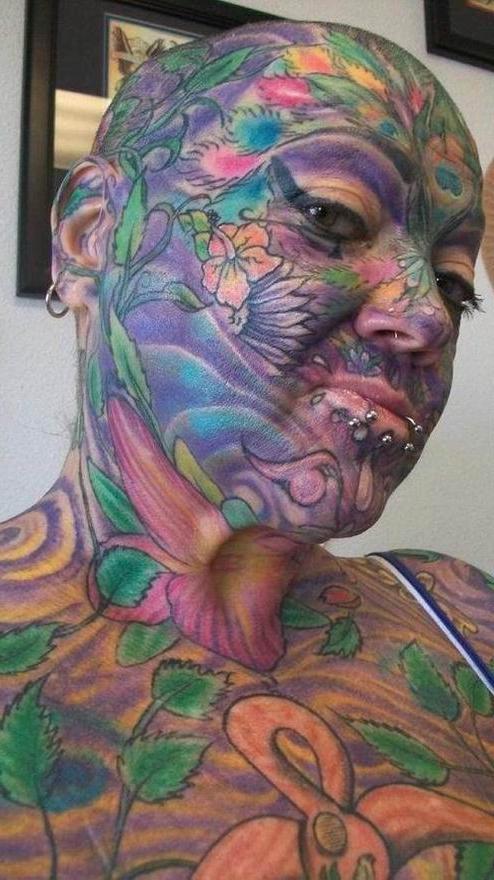 18P extremely tattooed and pierced heads