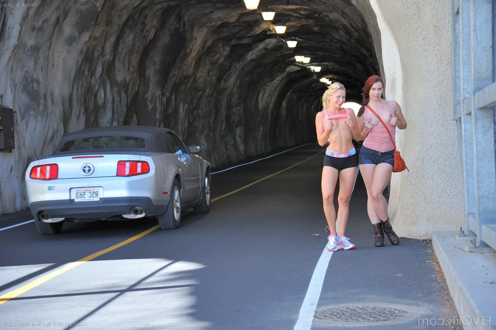 15P Pretty first time girls flash in public