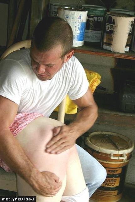 16P Girl spanked by mature father