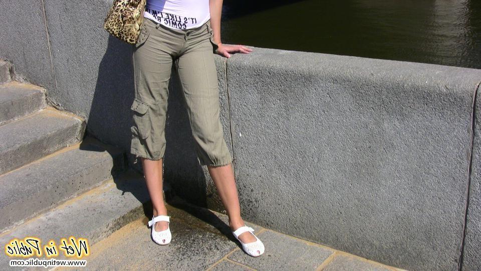 12P Girl wets her pants on a sightseeing tour and changes into a sexy dress
