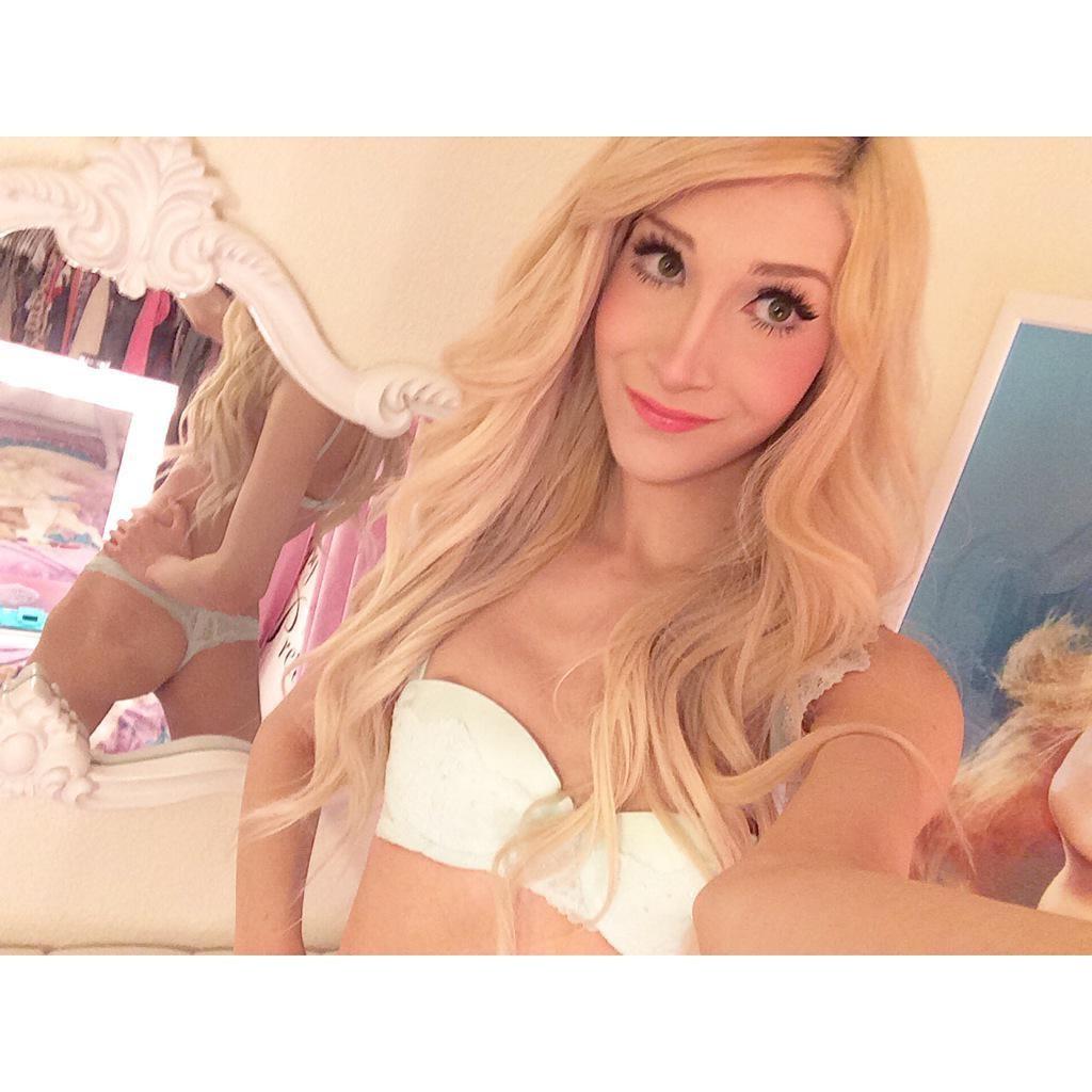 16P Skinny blonde tgirl