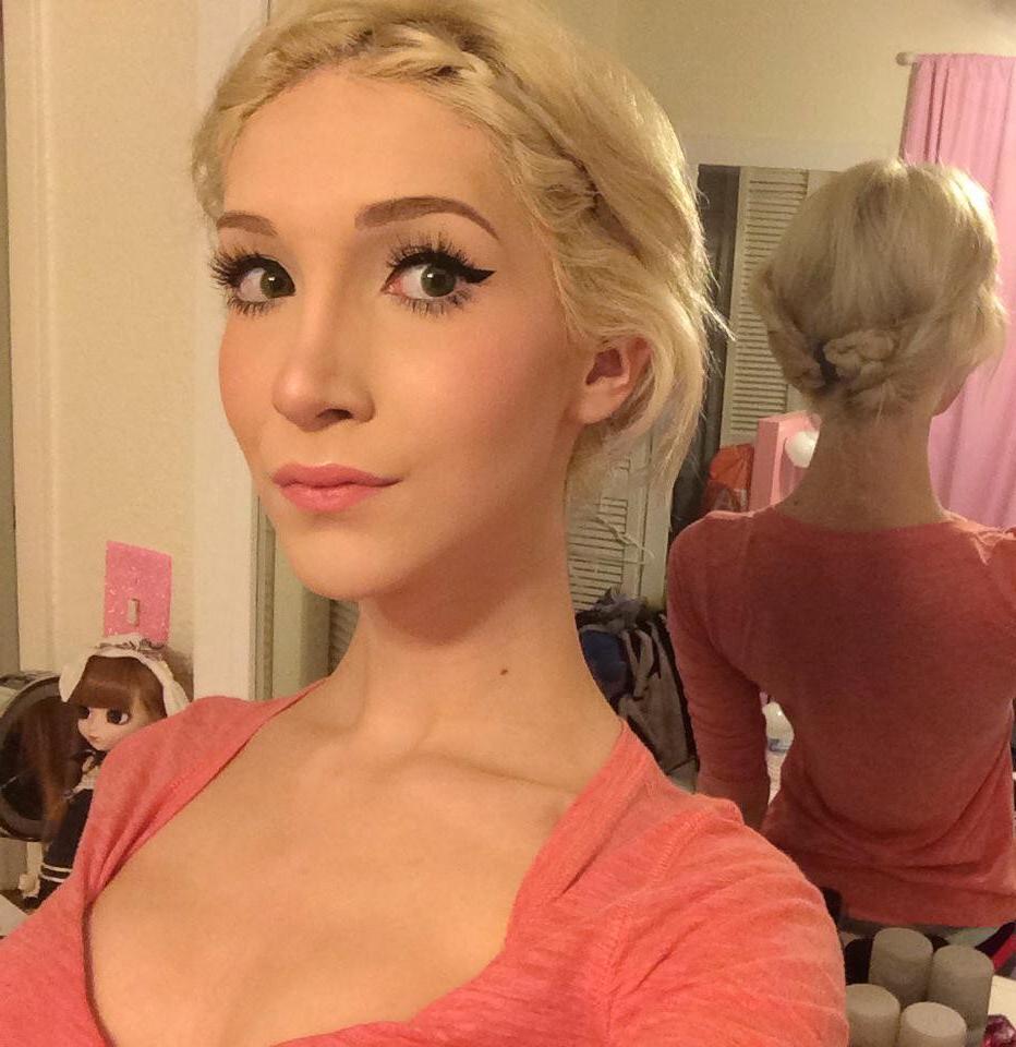 16P Skinny blonde tgirl