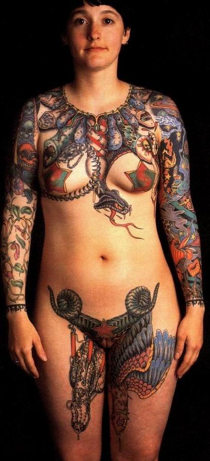 15P kinky tattoed and pierced babes