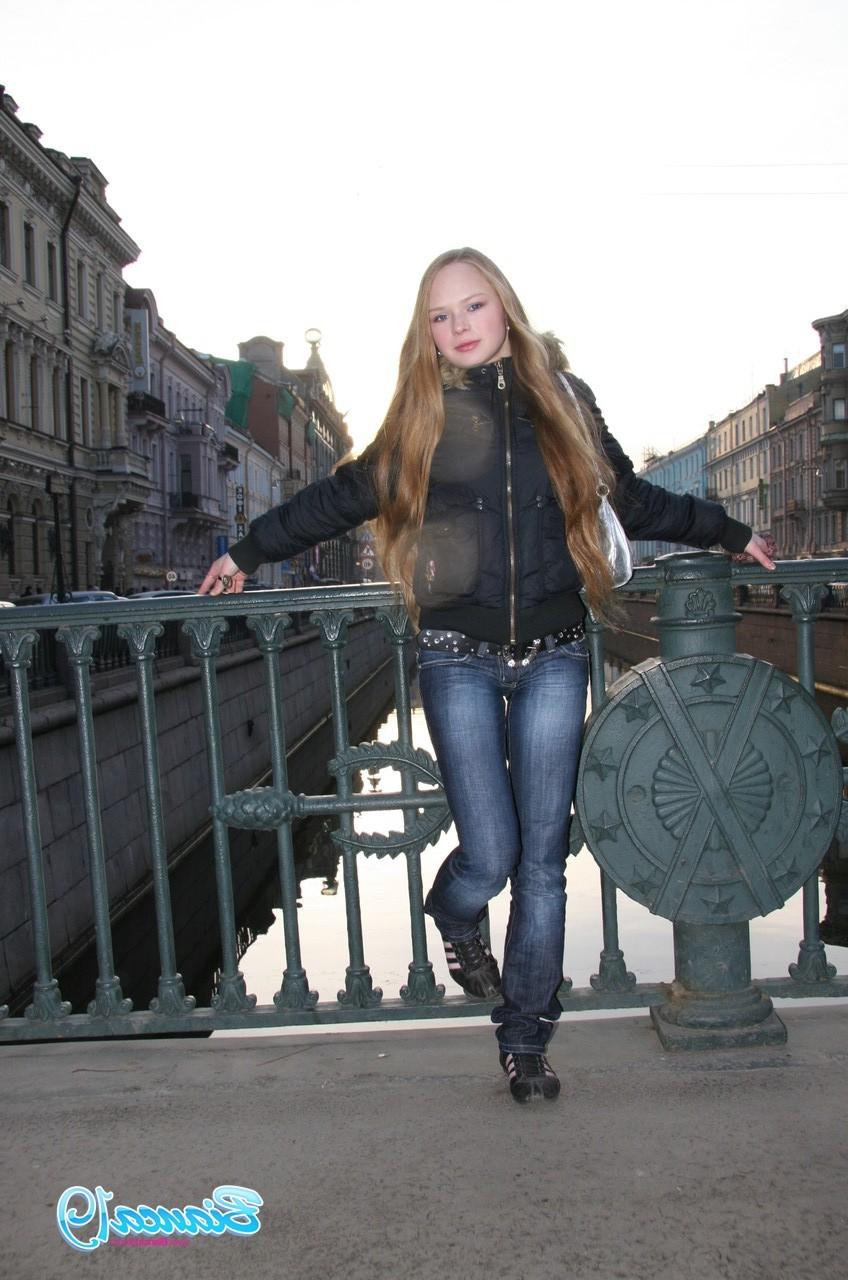 14P Cute nineteen year old teen outside