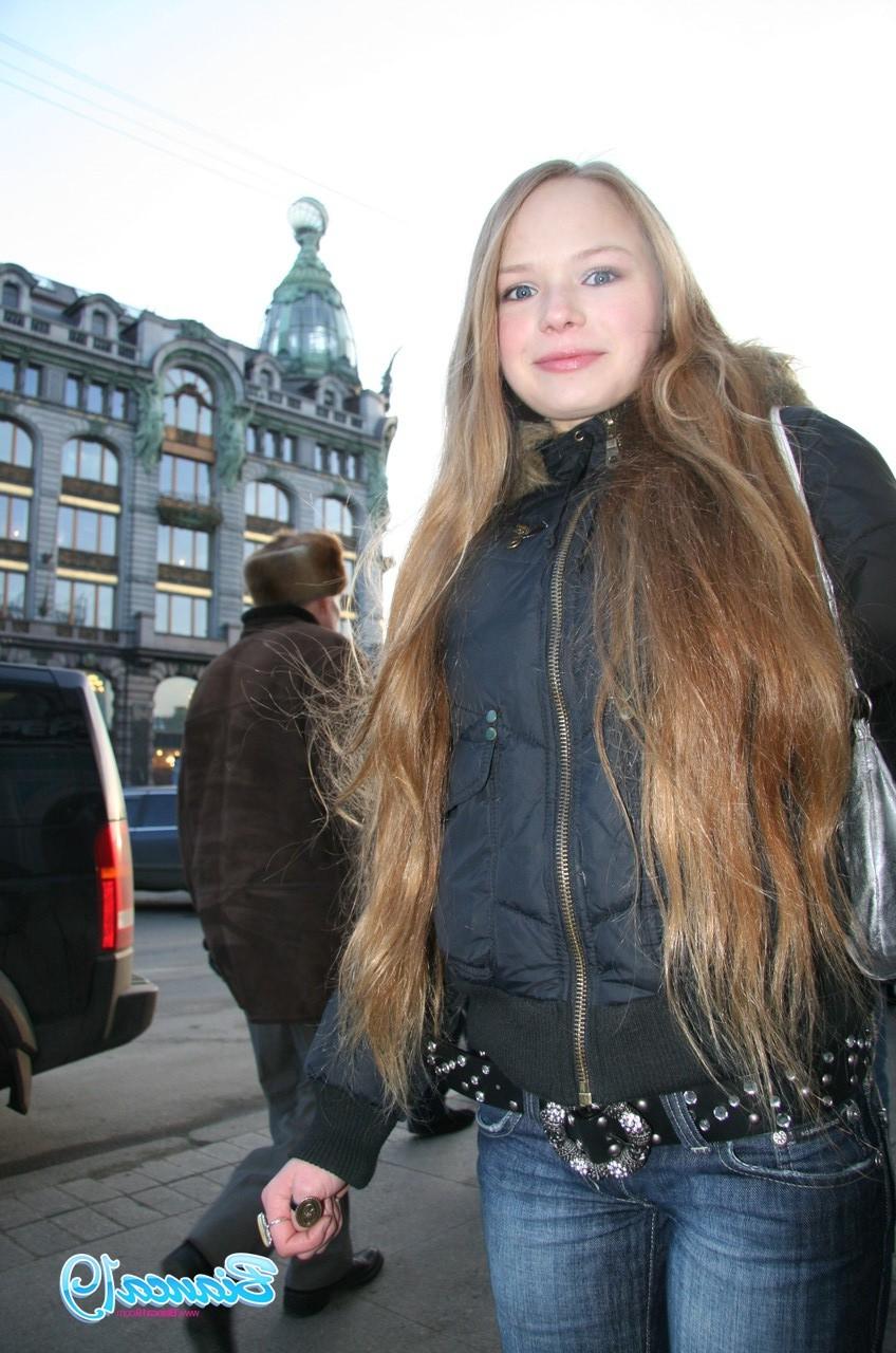 14P Cute nineteen year old teen outside