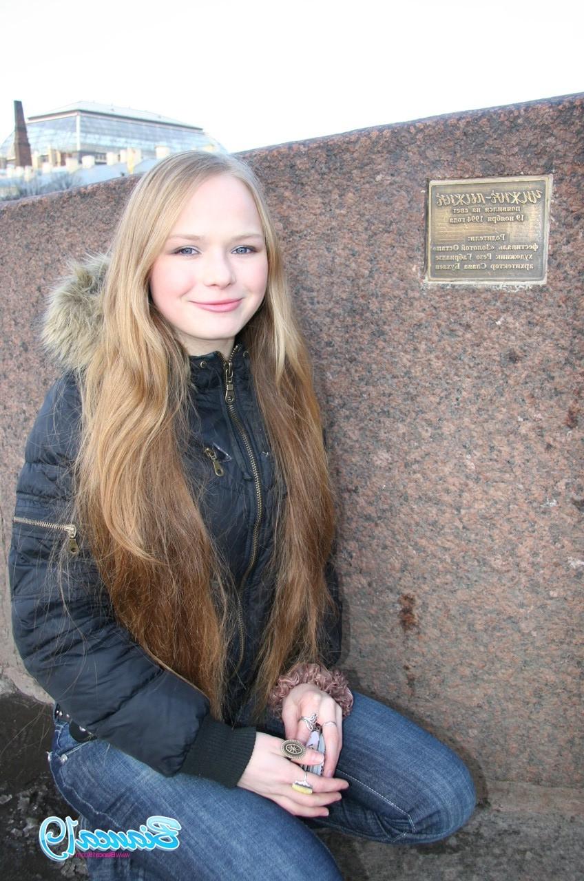 14P Cute nineteen year old teen outside