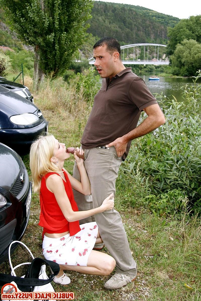 14P Young blonde girl getting fucked in public places