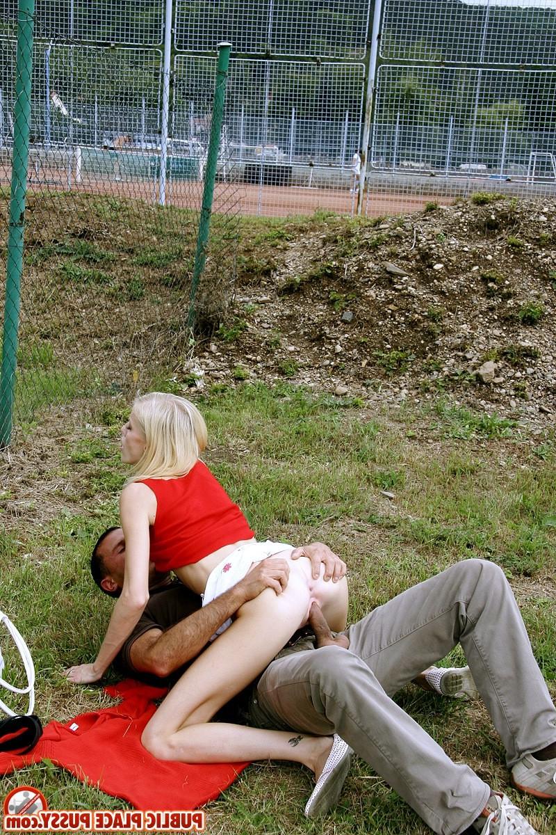 14P Young blonde girl getting fucked in public places