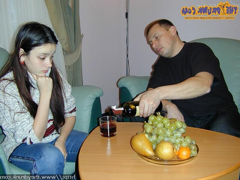 16P Drunk young teen girl shows her tight virgin slit