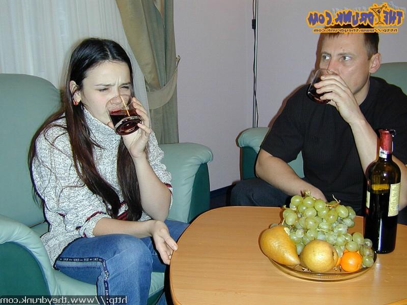 16P Drunk young teen girl shows her tight virgin slit