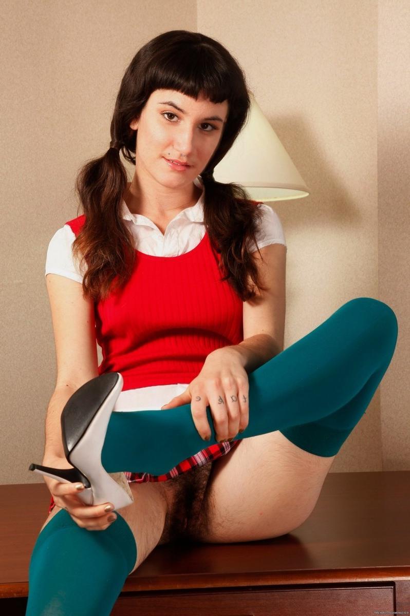 15P Hairy schoolgirl teen Joey Minx spreading her tasty unshaved pussy