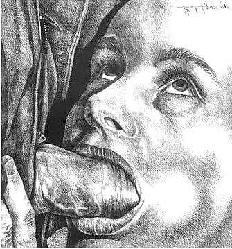 25P Thematic Drawn Porn Art 2 - Blowjobs (2)