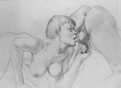 25P Thematic Drawn Porn Art 2 - Blowjobs (2)