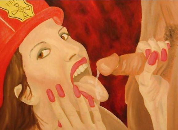 25P Thematic Drawn Porn Art 2 - Blowjobs (2)