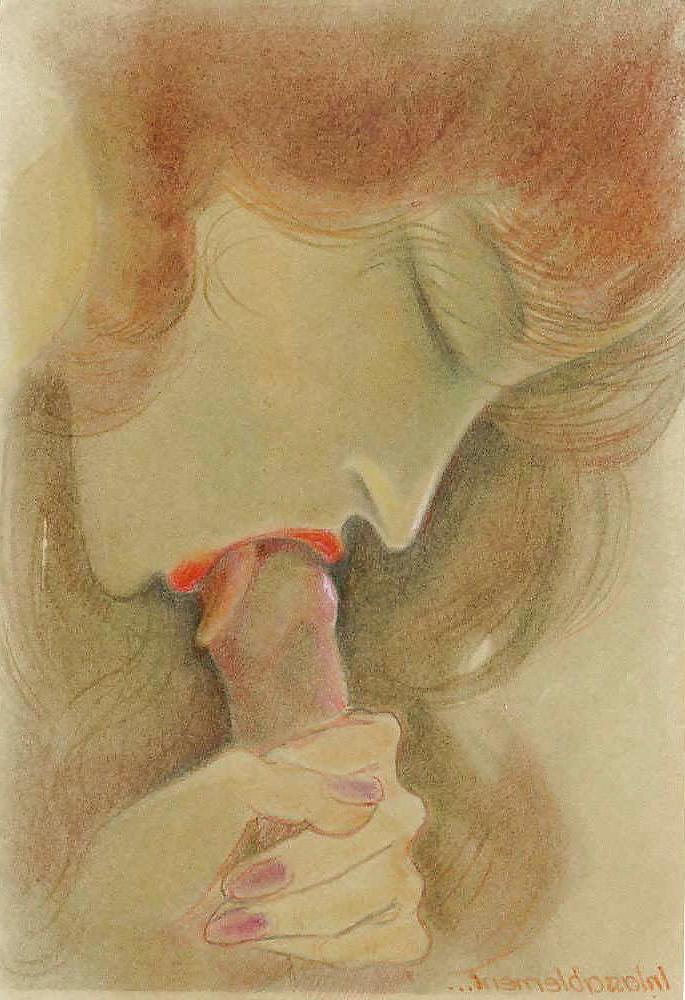 25P Thematic Drawn Porn Art 2 - Blowjobs (2)