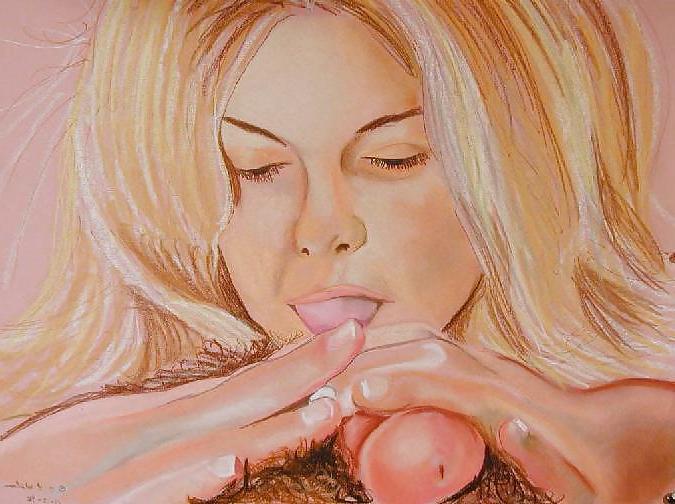 25P Thematic Drawn Porn Art 2 - Blowjobs (2)