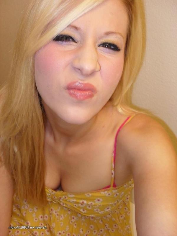 10P Blonde teen cutie modeling her summer dress