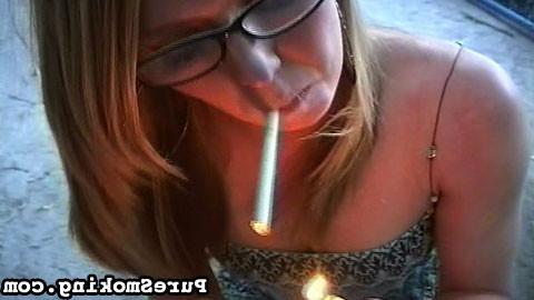 15P This blonde loves having something long in her mouth, whether it's a cigarette o