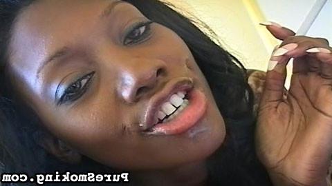 15P The cocoa skinned honey loves a mouth full of smoke and cock.