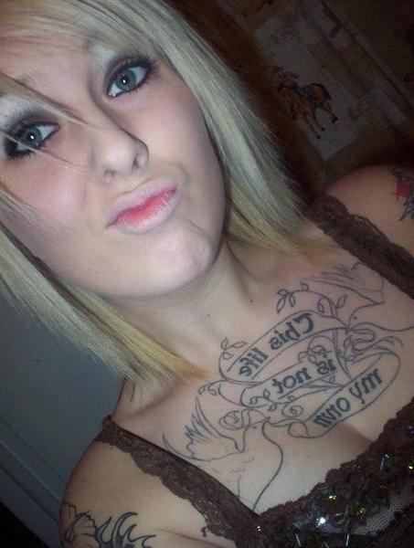 15P Blonde punk chicks self-shooting