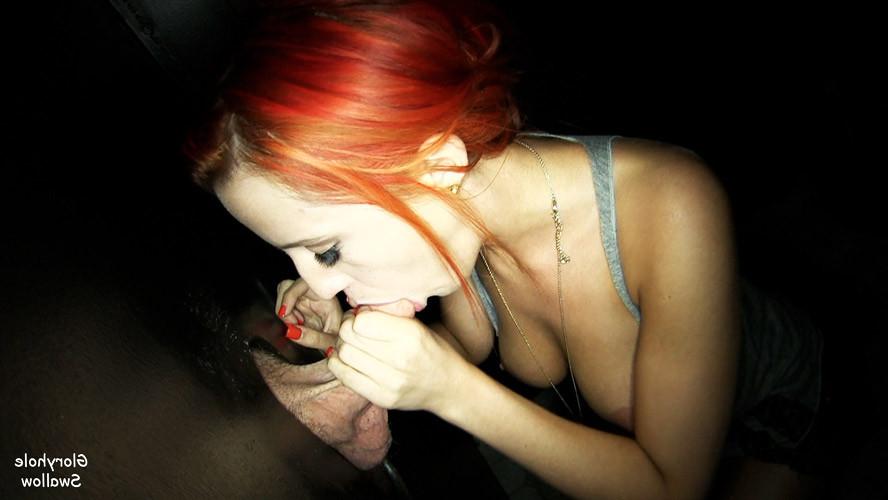 25P Neon Red Haired Punk Melissa First Time Gloryhole