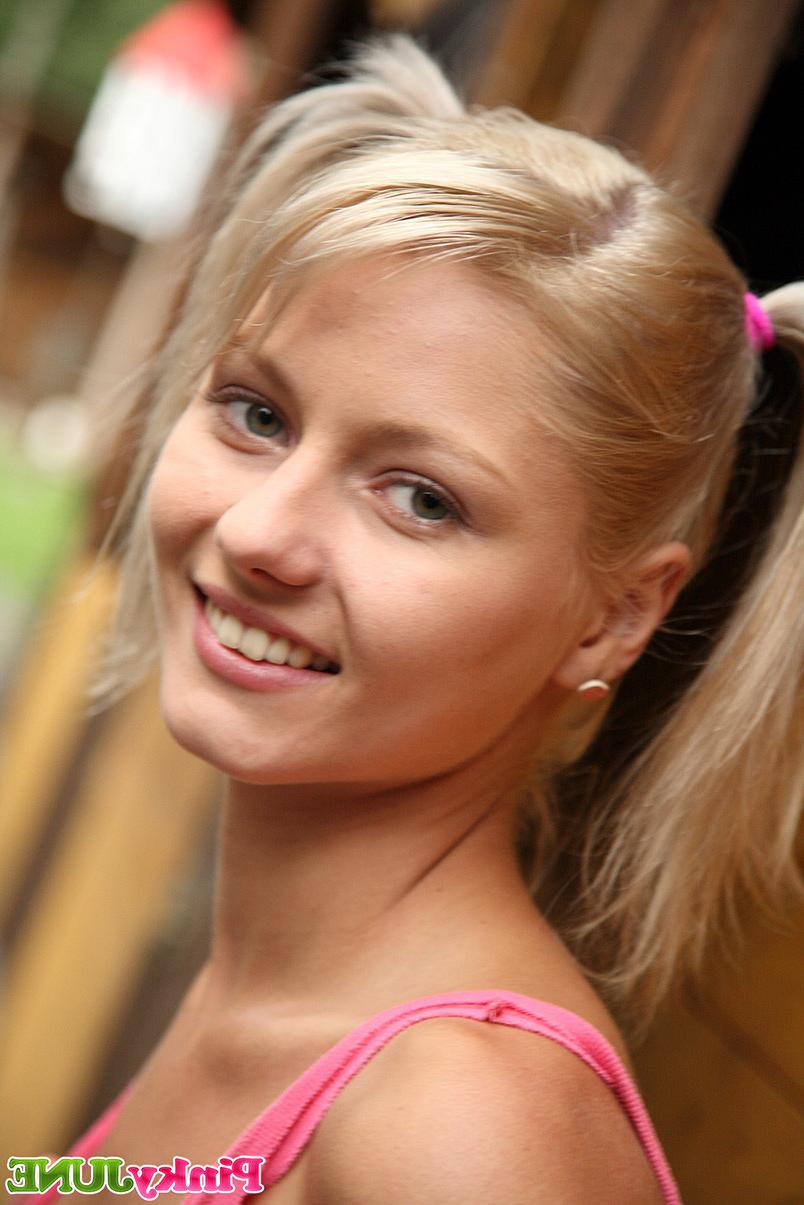 15P Sweet and innocent Czech beauty naked on rancho