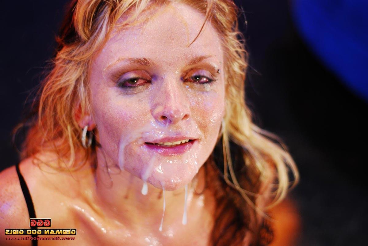 15P hot blonde gets a face full of jizz