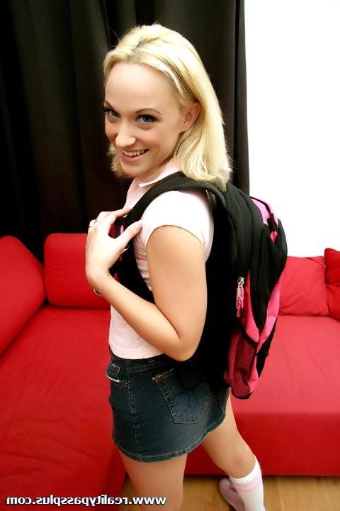 16P Breanna Fox skips school to have a raunchy tussle with strange cock