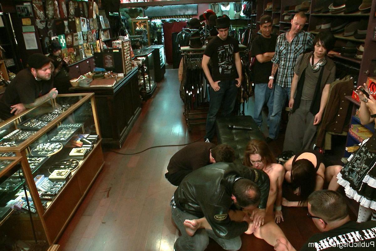 23P Babe gets tied up, used and hard anal fucked in public