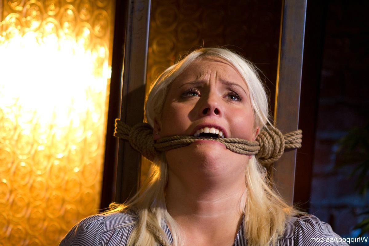 24P Slave girl gets tied up and anal strap-on fucked by kinky lezdom