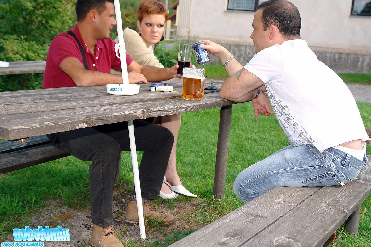13P Redhead with glasses loves to put her tongue inside asses