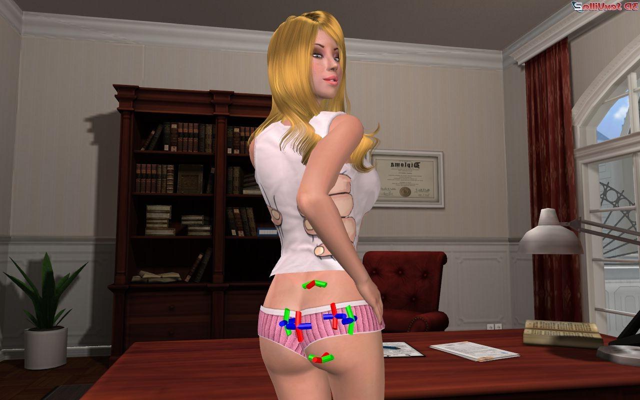 16P Blonde 3d animated babe tiffucked and banged hard