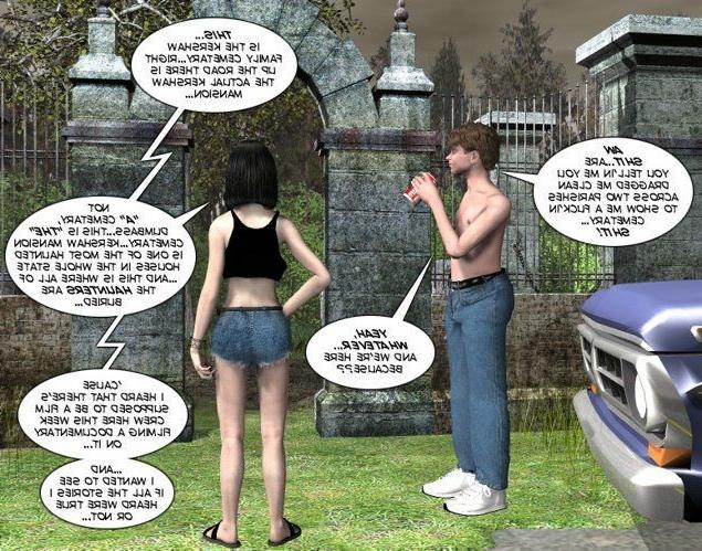 19P Teen couple on cemetery xxx 3D toon comics