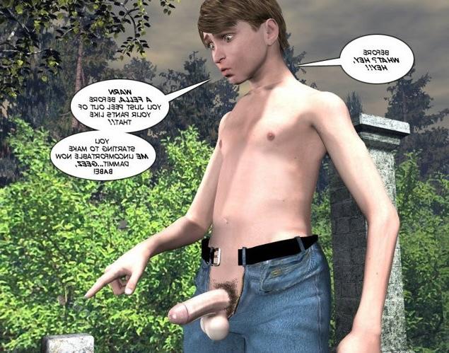 19P Teen couple on cemetery xxx 3D toon comics
