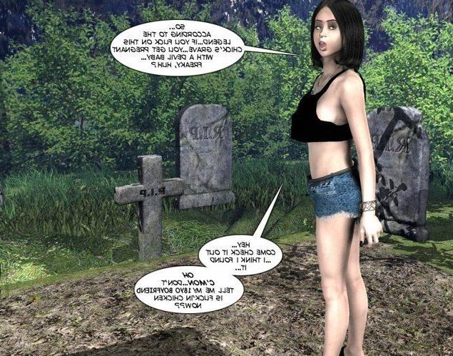 19P Teen couple on cemetery xxx 3D toon comics