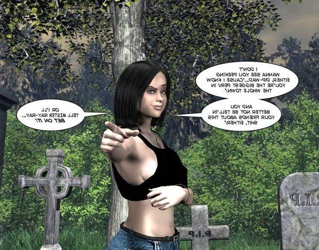 19P Teen couple on cemetery xxx 3D toon comics