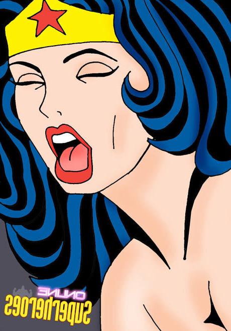 10P Wonder Woman was fucked with desire and eats jizz 