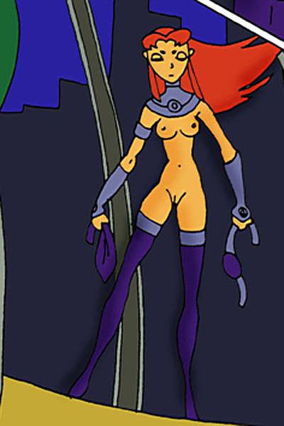 12P Starfire with juicy boobs banged and bursts climax