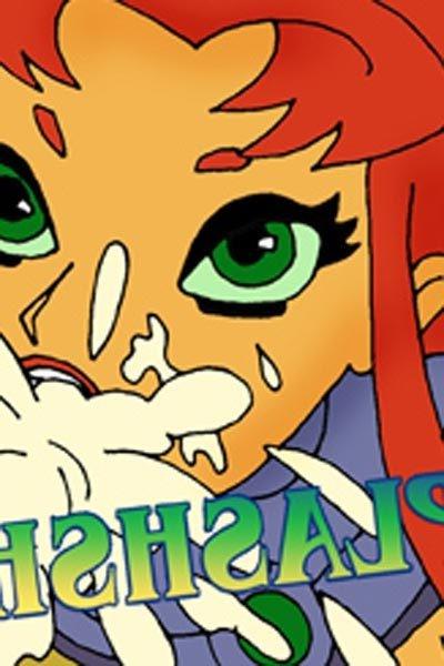 12P Starfire with juicy boobs banged and bursts climax