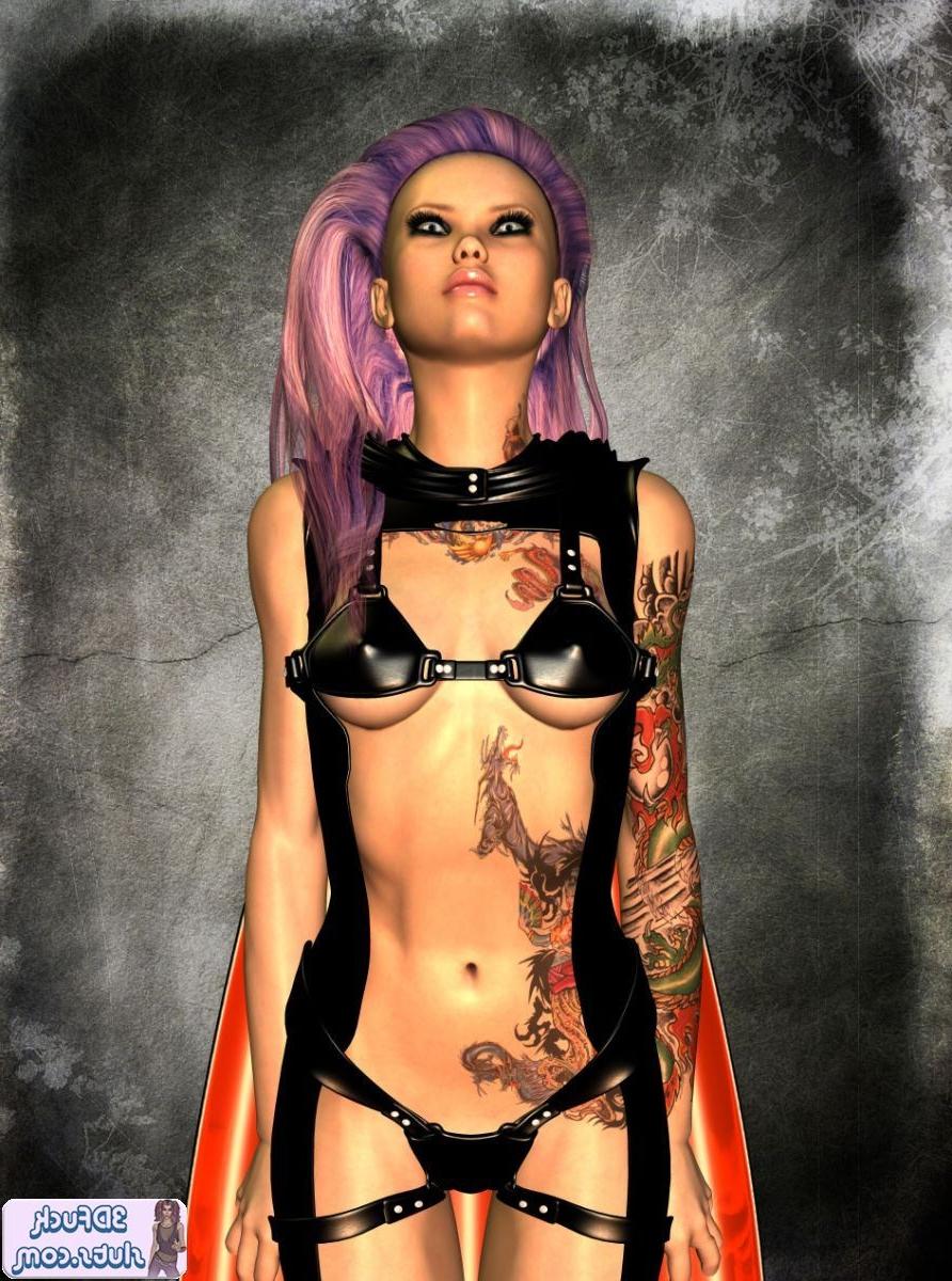 16P Tattooed punk toon in a cape