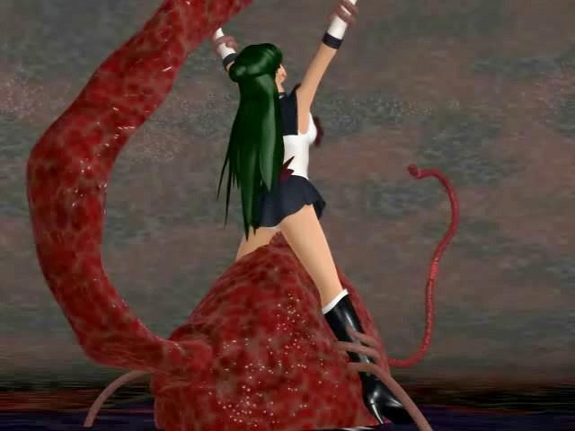 8P Animated girl reamed by ugly monster
