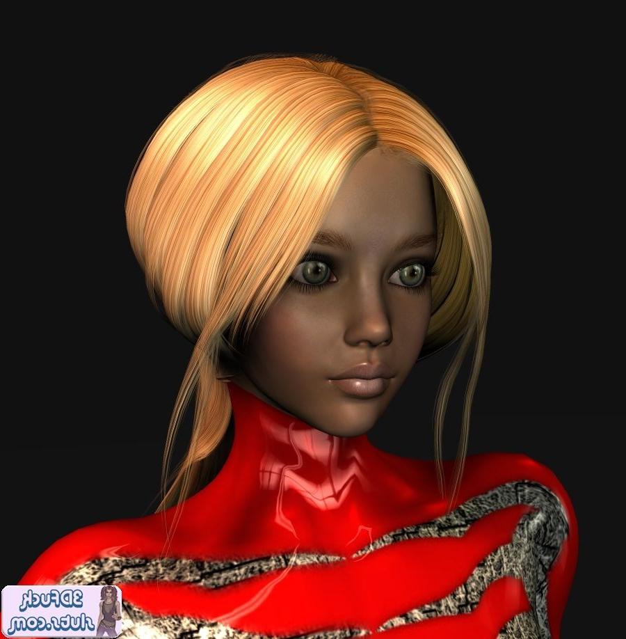 16P Sexy sci-fi blonde toon babe